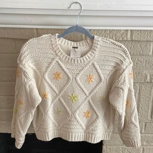 NWT Free people cropped sweater